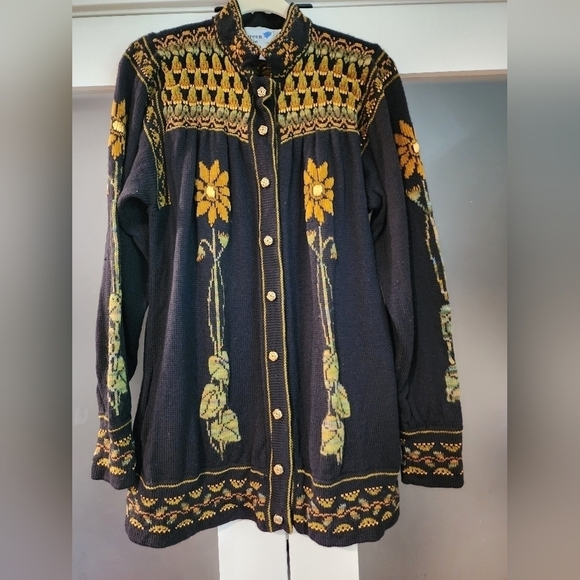 Vtg Maureen Goldie Designs 100% Pure Wool Sweater - Picture 9 of 12